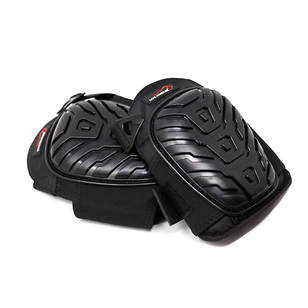 Safe Handler Professional Crystal Gel Knee Pads, Black, PR - BLSH-HD-PVC-KP-2BK