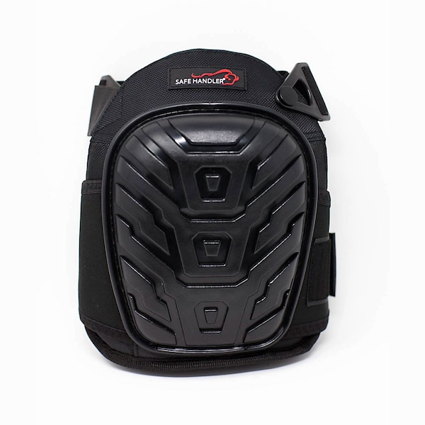 Safe Handler Professional Crystal Gel Knee Pads, Black, PR - BLSH-HD-PVC-KP-2BK