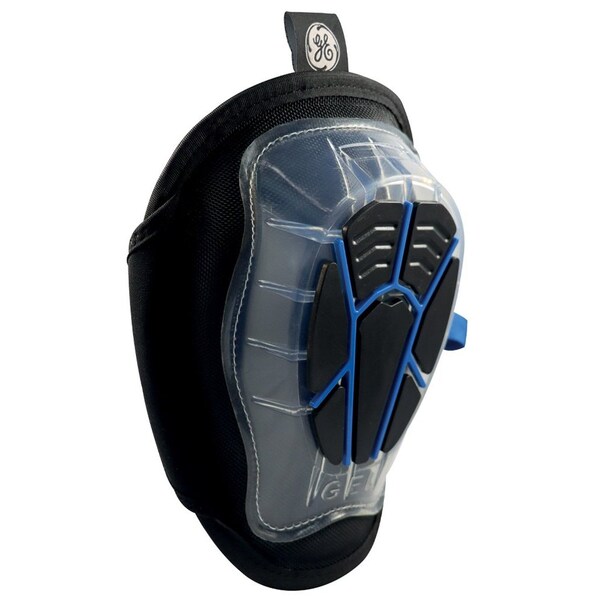 Ge KNEE PAD, Gel Pad, TPE Cap, Hook-and-Loop Closure, Black - GR553