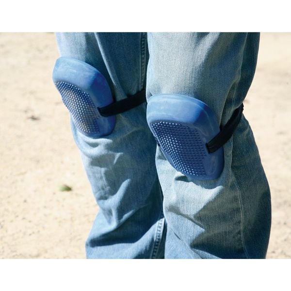 Allegro Industries Knee Pads, Hard Shell, Natural Rubber Blend, Neoprene Pad, Neoprene, Rubber Cap, 1 Straps, Brick - 7101