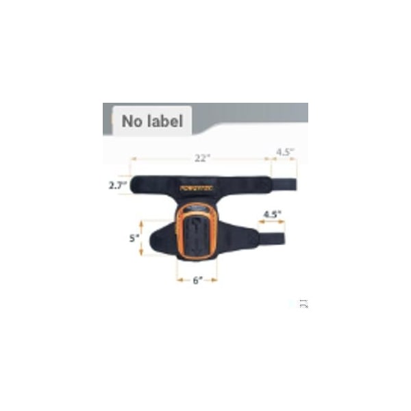 Powertec Safety Knee Pads W/ Adjustable Thigh Straps Heavy Duty Shell Soft Foam & Extra Thick Gel Cushion - 71880N