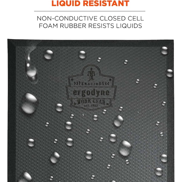 Ergodyne Black Standard Foam Kneeling Pad, 0.5" - 381