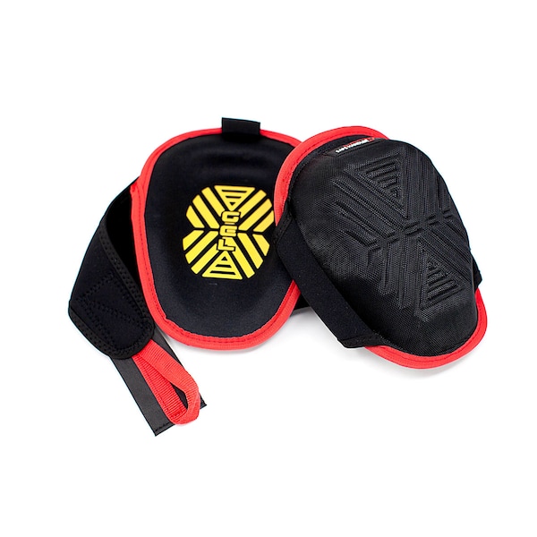 Safe Handler Professional Xtra Strong Gel Knee Pads, Red/Black, PR - BLSH-XHD-MFG-KP-10BKR