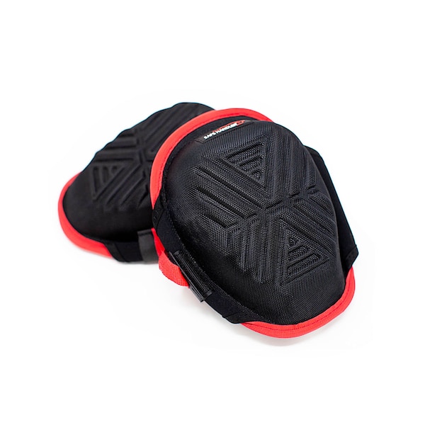Safe Handler Professional Xtra Strong Gel Knee Pads, Red/Black, PR - BLSH-XHD-MFG-KP-10BKR