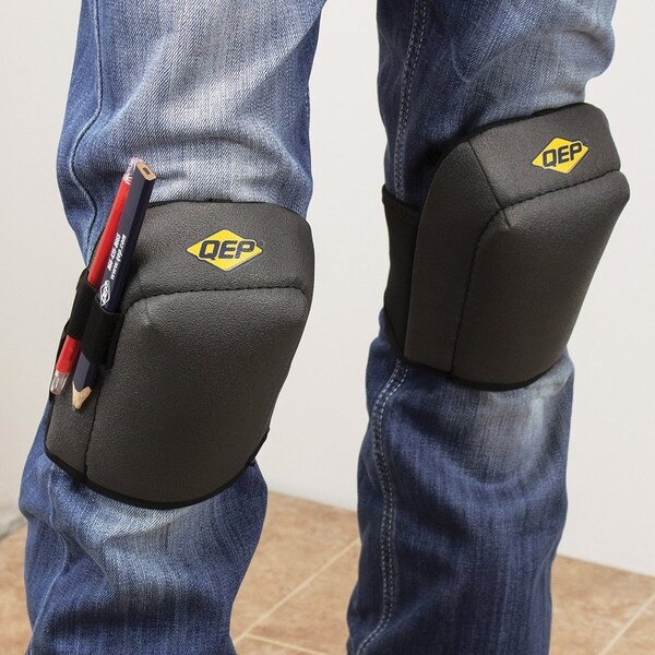 Qep Comfort Grip Knee Pad, One-Size, Foam Pad, Hook and Loop Closure, 2PK - 79634