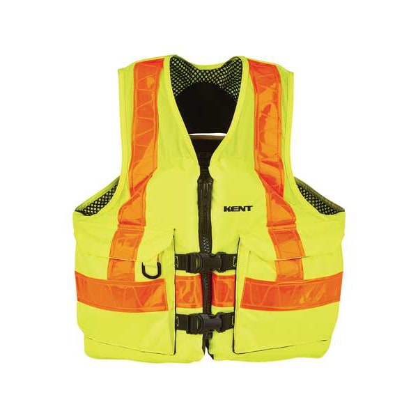 Kent Safety Life Jacket, XL, 15.5lb, Foam, Yellow - 150800-410-050-23
