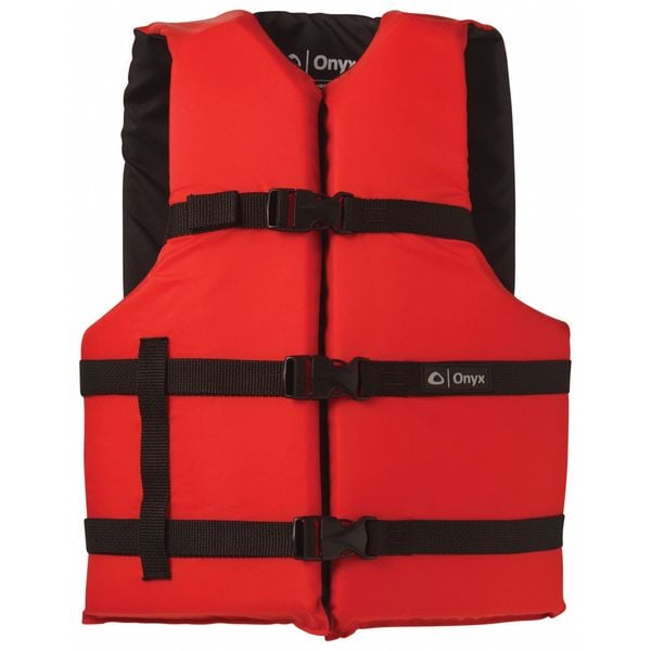 Onyx LifeJacket, Adult, Oversize, 15.5lb, Foam, RD - 103000-100-005-12