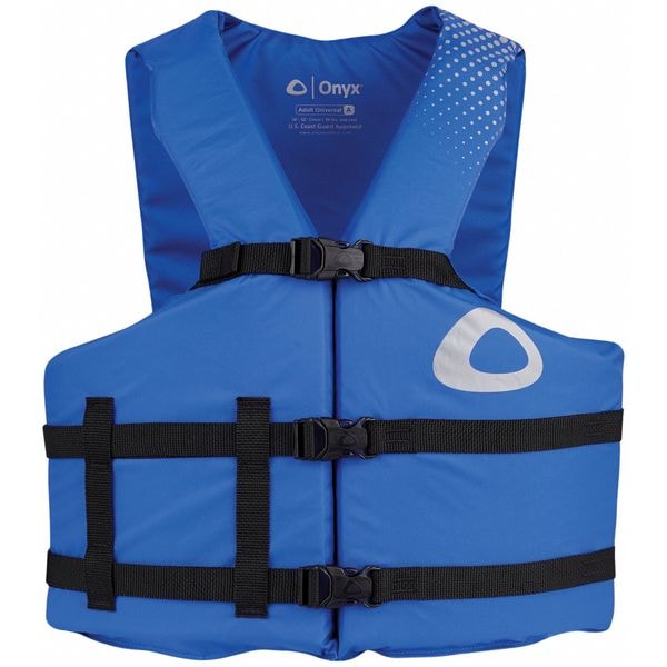 Onyx Life Jacket, Adult, UNIV, 15.5lb, Foam, Blue - 103700-500-004-18