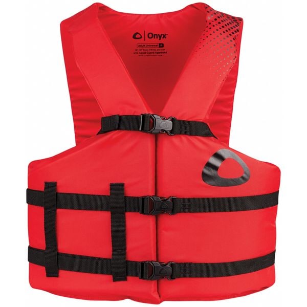 Onyx Life Jacket, Adult, UNIV, 15.5lb, Foam, Red - 103700-100-004-18