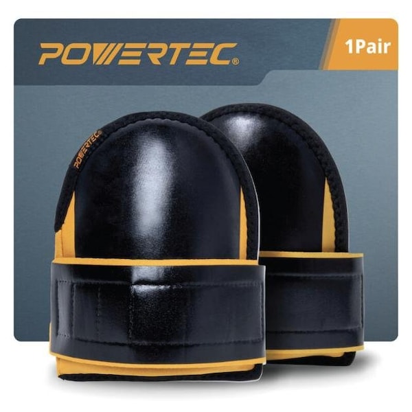 Powertec Non-Slip Knee Pads with Comfortable Extra Wide Strap Knee Support Soft EVA Foam Safety Kneepads - 71878N