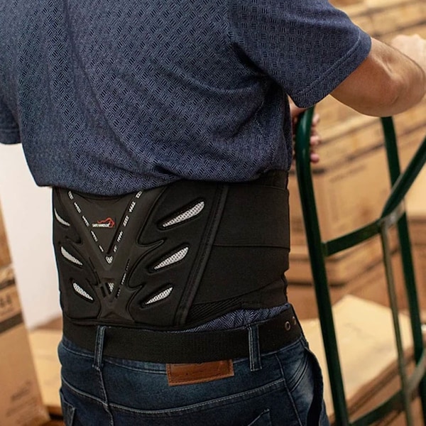 Safe Handler Advanced Honeycomb Back Brace Belt, Black, Large/X-Large - BLSH-HS-LXL-3LB-6