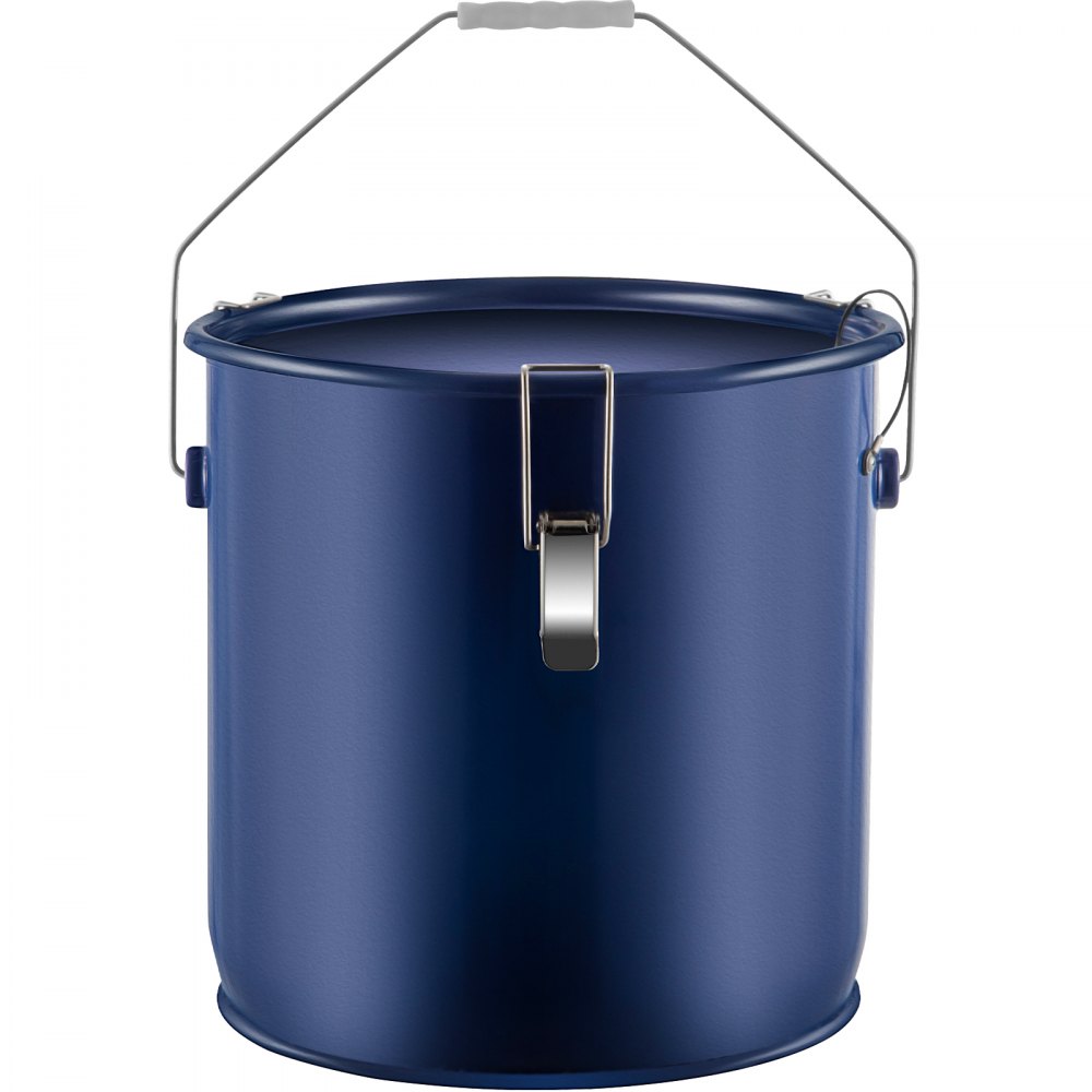 VEVOR Fryer Grease Bucket 6 Gal Oil Disposal Caddy Steel Fryer Oil Bucket w/Rust-proof Coating 22.7L Oil Transport Container w/Lid & Lock Clips Oil Caddy w/Filter Bag For Hot Cooking Oil Filtering - LYTLS6GALCE9FIGW6V0