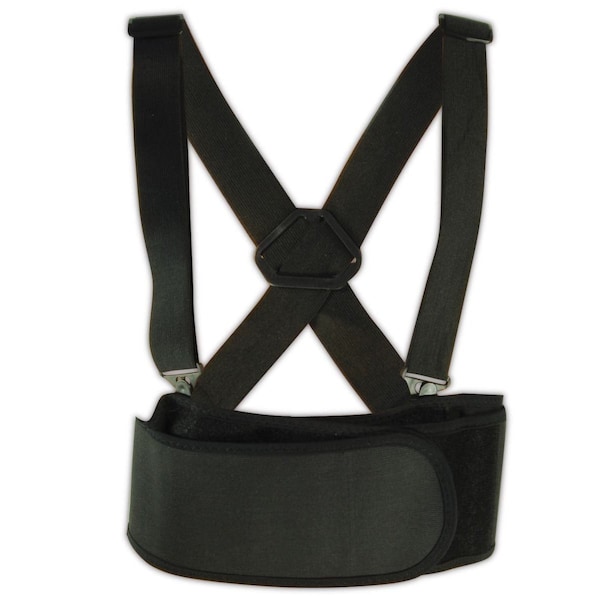 Ok-1 By Occunomix Ok-1 Support Belt W/ Pad And Suspenders, Med - 28-34 Waist - OK-1000S-BLK-M