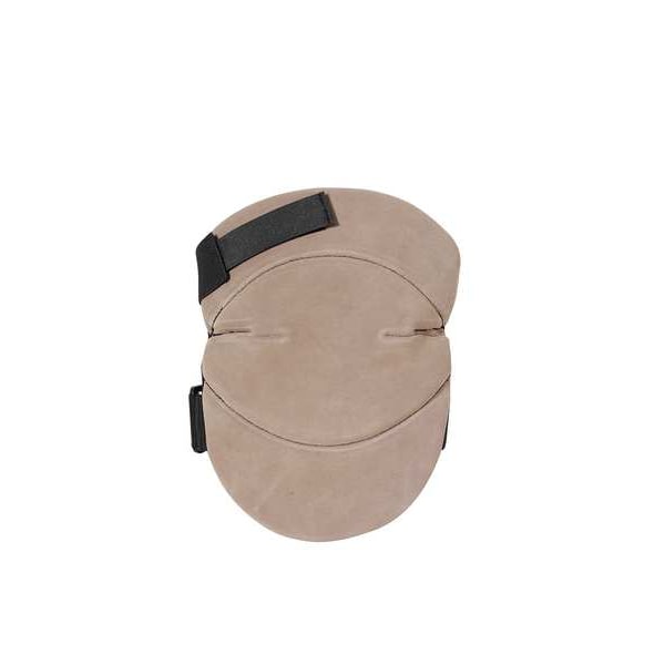 Allegro Industries Knee Pads, Soft, Leather Pad, Leather Cap, Hook-and-Loop Closure, 2 Straps, Brown, Universal - 6991