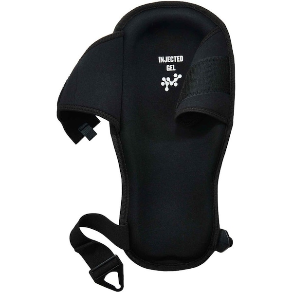Ergodyne Knee Pad, Hard Shell, Gel, Foam Pad, Rubber Cap, hook-and-loop Closure, 2 Straps, Black, Universal - 342
