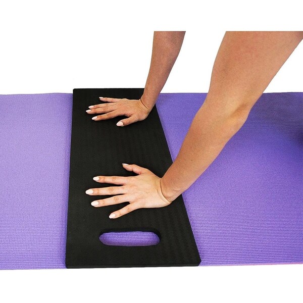 Agm Group 24 x 10 x 0.625 in. EcoWise Kneeling Pad, Black - Set of 2 - 83403