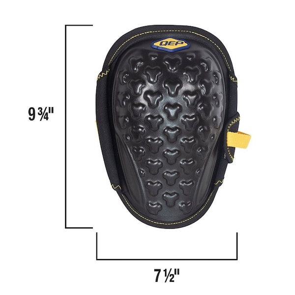 Qep ProMax Gel Knee Pad, One-Size, Foam Cap, EVA Foam Pad, Hook and Loop Closure - 79645