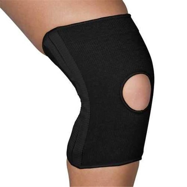 Blue Jay Blue Jay BJ215201LG Slip-On Knee Support Open Patella with Stabilizers; Balck - Large - BJ215201LG