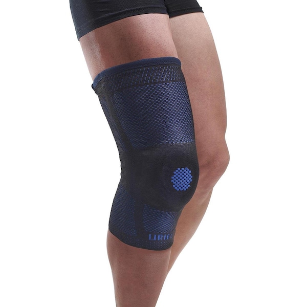 Fabrication Enterprises Patella Support Uriel Genusil Rigid Knee Sleeve, Blue - 2X-Large - 24-9135
