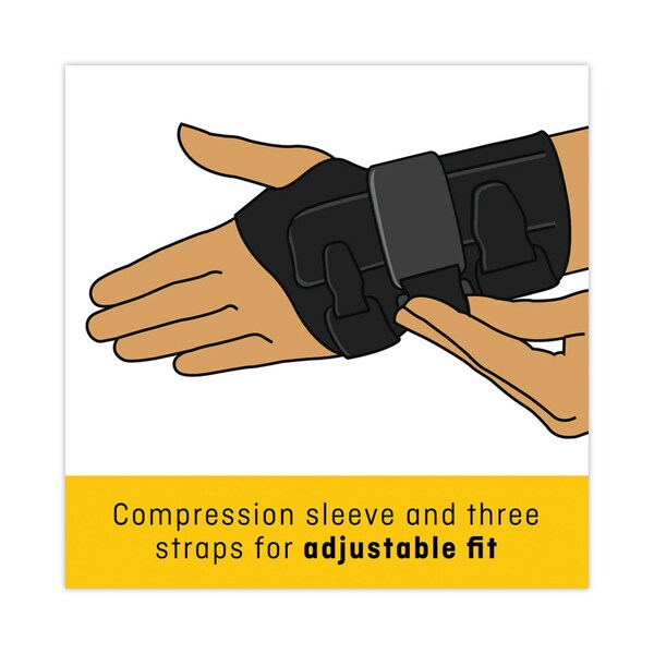 Futuro Energizing Wrist Support, Small/Medium, Fits Right Wrists 5.5 in. to 6.75 in., Black, 12PK - MCO 20060