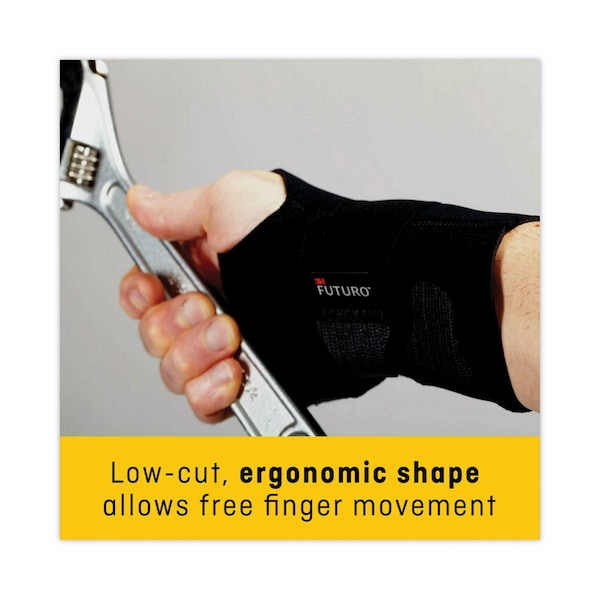 Futuro Energizing Wrist Support, Small/Medium, Fits Right Wrists 5.5 in. to 6.75 in., Black, 12PK - MCO 20060