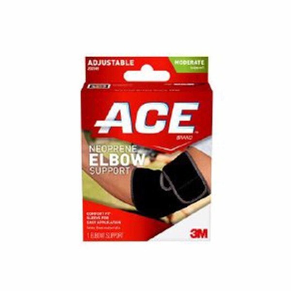 Ace Elbow Support One Size Fits Most Pull-On Sleeve Left or Right Elbow Black,  - 207249