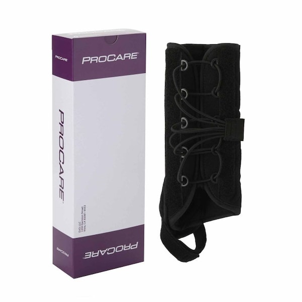 Procare Quick-Fit W.T.O. Wrist Brace with Thumb Spica Aluminum / Foam / Nylon Left Hand Black One Size Fits Most - 79-87490