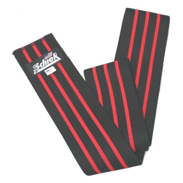 Schiek Sports Black Line Knee Wraps with Fabric Hook and Eye - SC455155