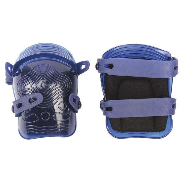 Westward Knee Pad, Non-marring, Foam Pad, Plastic Cap, Button and Loop Closure, 2 Straps, Blue, Universal - 12F684