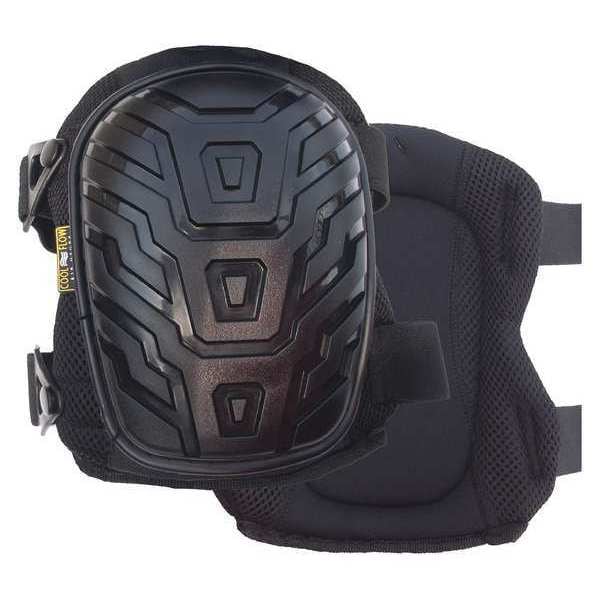 Impacto Knee Pad, Non-marring, Gel Pad, Plastic Cap, Clip Closure, 2 Straps, Black, Universal - 868-00