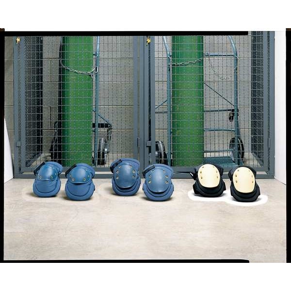Allegro Industries Knee Pad, Hard Shell, Foam Pad, Fabric Cap, hook-and-loop Closure, 2 Straps, Black, Universal - 7102