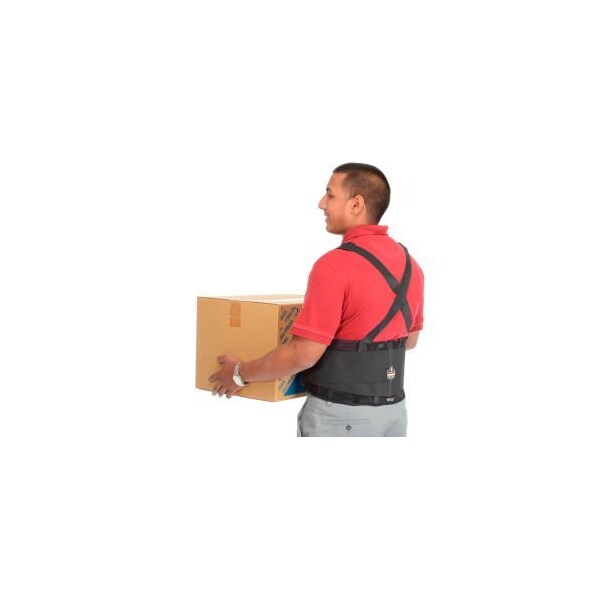 Ergodyne Ergodyne ProFlex 100 Economy Back Support W/Rubber Track Webbing, 3XL, Black - 11387