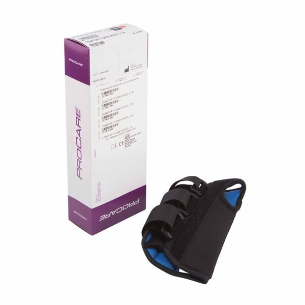 Procare Comfortform Wrist Brace Aluminum / Foam / Spandex / Plastic Left Hand Black Medium - 79-87295