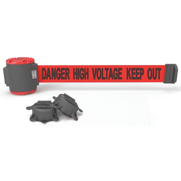 Banner Stakes Mgnetic Belt Barrier, Danger High Voltage - MH5010