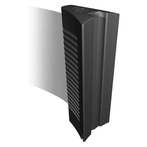 Tensabarrier Standard Belt End, Black, Unfinished - BELTEND-C