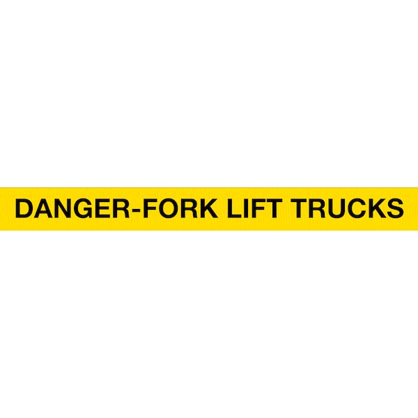 Queue Solutions WallPro Recessed Unit, Blk, 15' Ylw/Blk DANGER FORKLIFT TRUCKS Belt - WPRU-B-YBDFT150