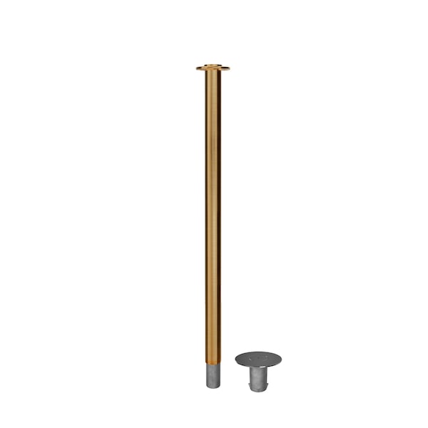 Montour Line Stanchion Post and Rope Removable Base Sat.Brass Post Flat Top - SP400R-FL-SB