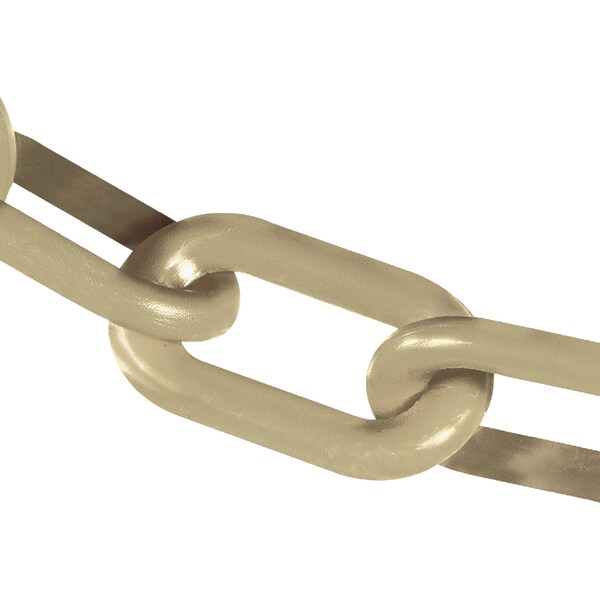 Mr. Chain 4" x 100' Army Tan Plastic Safety Chain - 40055-100