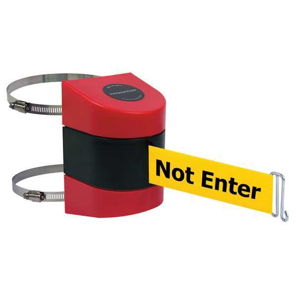 Tensabarrier Belt Barrier, Red, Belt Color Yellow - 897-24-C-21-NO-YAX-A