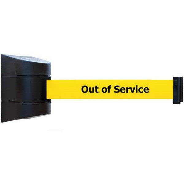 Tensabarrier Belt Barrier, Black, Belt Color Yellow - 897-24-S-33-NO-YEX-C