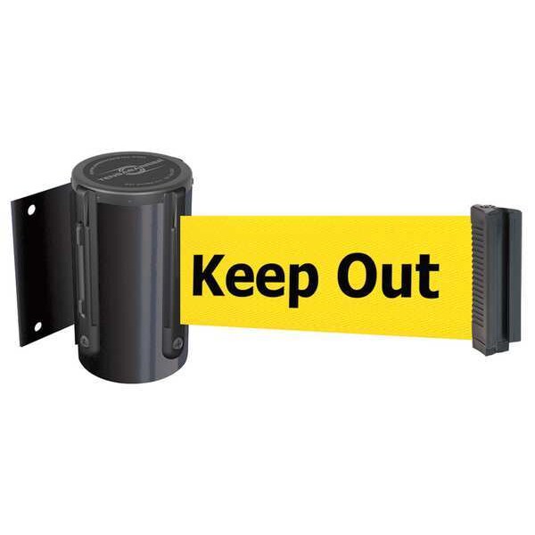 Tensabarrier Belt Barrier, Black, Belt Color Yellow - 896-STD-33-MAX-NO-YDX-C