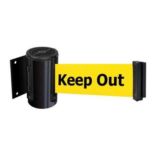 Tensabarrier Belt Barrier, Black, Belt Color Yellow - 896-STD-33-STD-NO-YDX-C