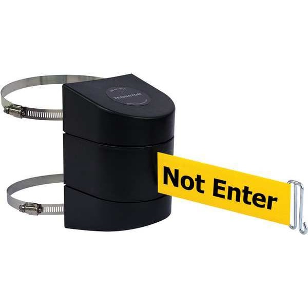 Tensabarrier Belt Barrier, Black, Belt Color Yellow - 897-30-C-33-NO-YAX-A