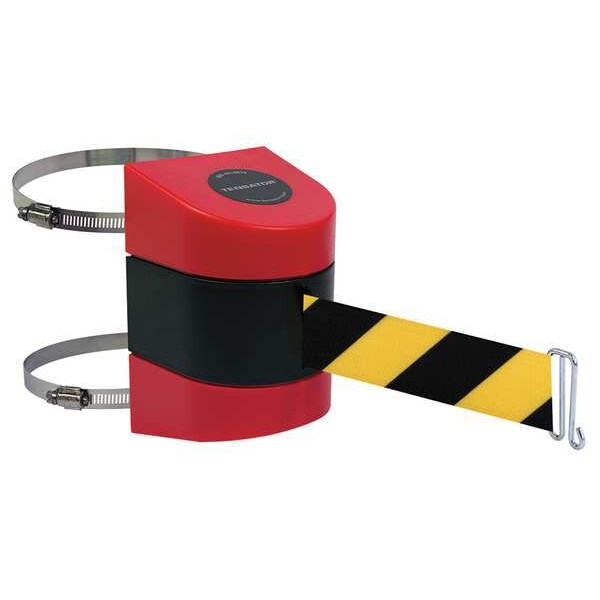 Tensabarrier Belt Barrier, Red, Belt Yellow/Black - 897-24-C-21-NO-D4X-A