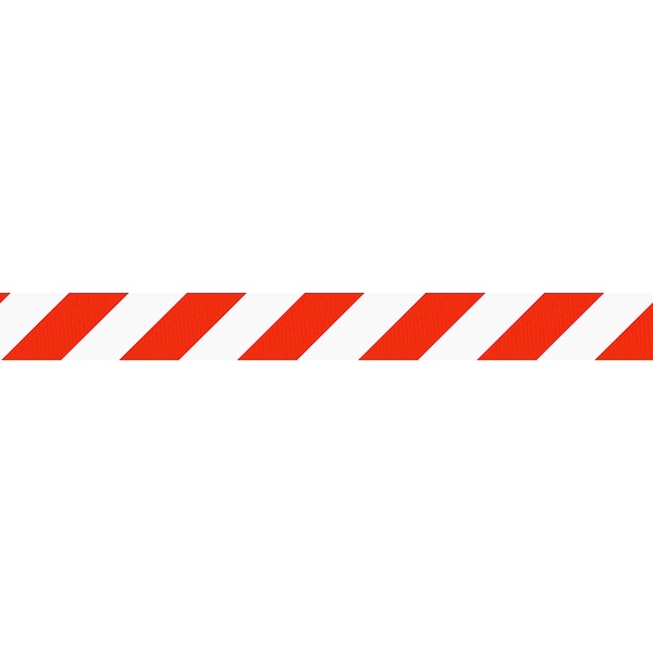 Queue Solutions SafetyPro Twin 335, Red, 35' Red/White Diagonal Striped Belt - SPRO335R-RW350