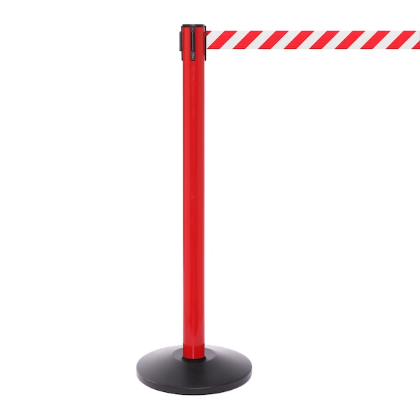 Queue Solutions SafetyPro 250, Red, 11' Red/White AUTHORIZED ACCESS ONLY Belt - SPRO250R-RWA110
