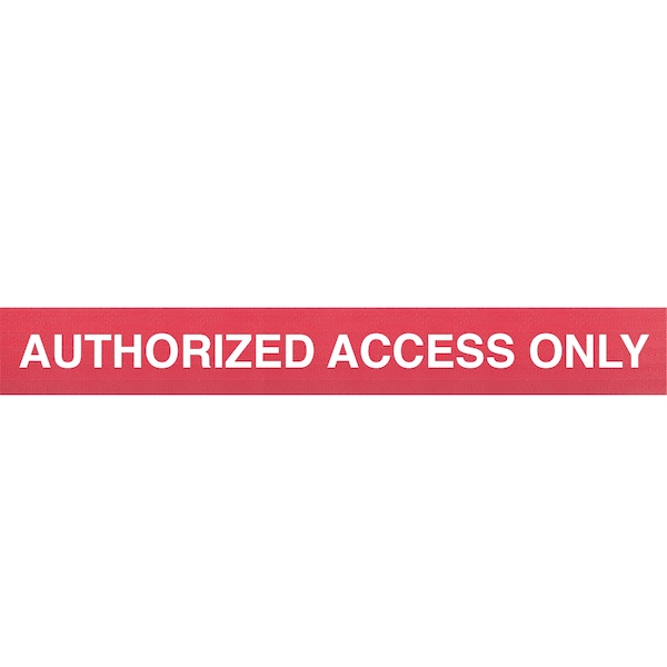Queue Solutions SafetyPro 250, Red, 11' Red/White AUTHORIZED ACCESS ONLY Belt - SPRO250R-RWA110