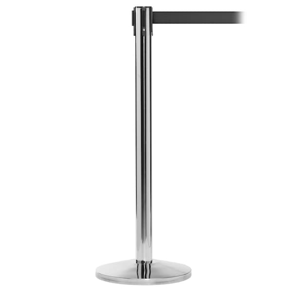 Queue Solutions QueueMaster 550, Polished Stainless Post, 11' Purple Belt - QM550PS-PE110