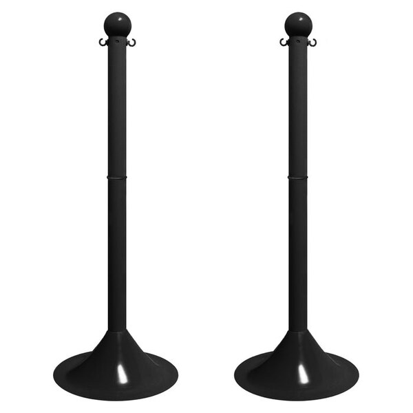 Mr. Chain Blue Light Duty Stowable Stanchion, 6PK - 93506-6