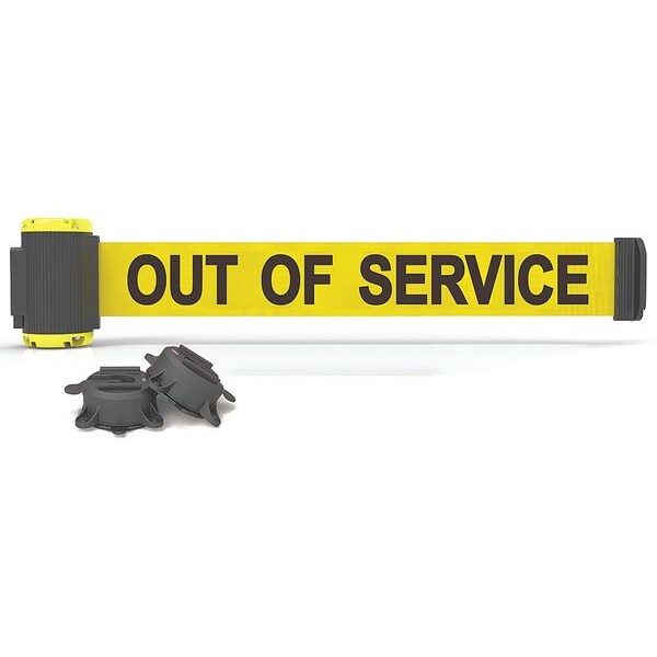 Banner Stakes Magnetic Belt Barrier, 7 ft., Out of Srv, Y - MH7005